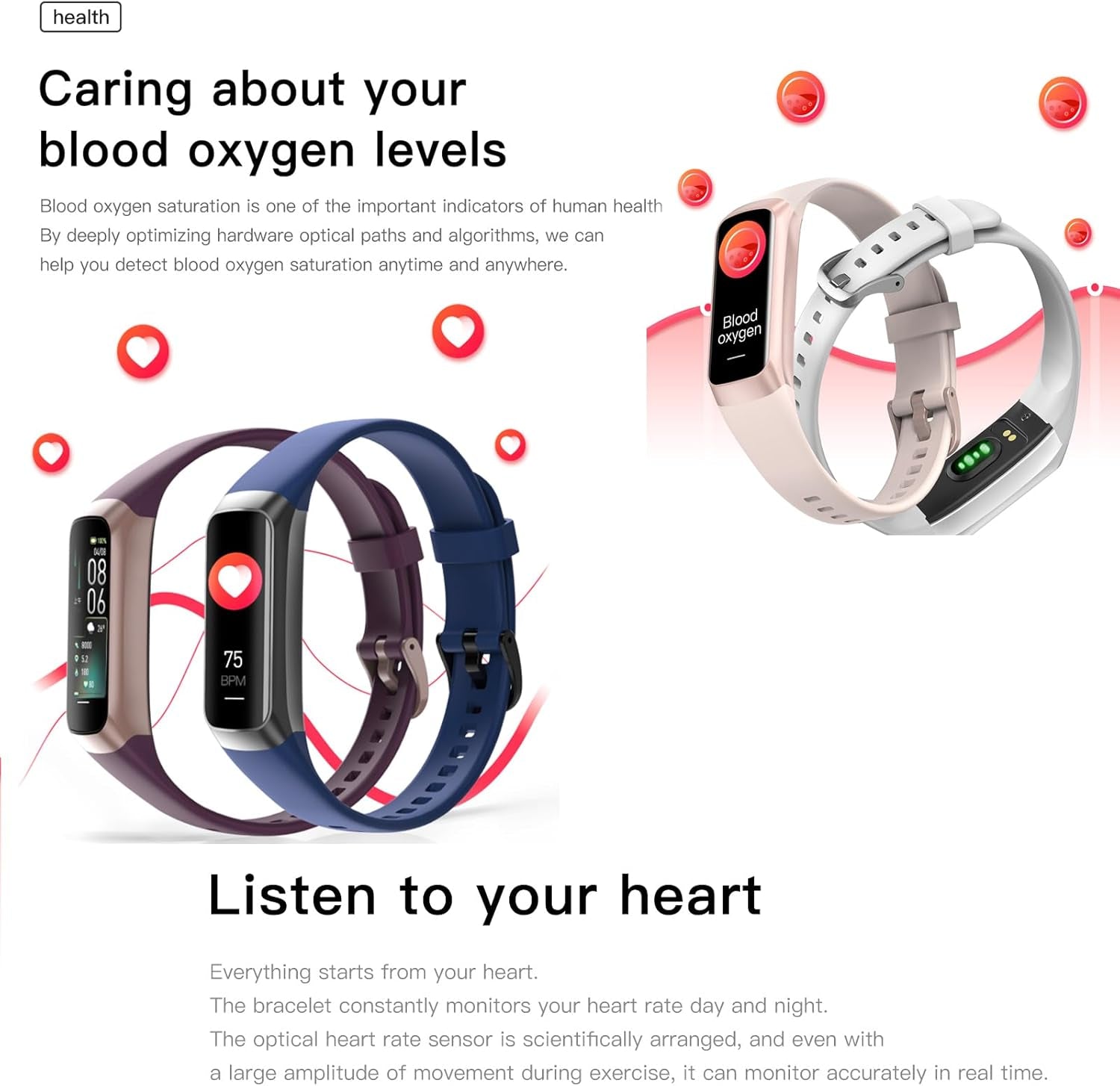 Stay Fit and Stylish! 💪✨ Check out our sleek AMOLED Health & Fitness Tracker for both men and women! With 25 sports modes, heart rate & blood pressure monitoring, and more! 🏃‍♂️⏱️ #FitnessGoals #HealthTracker