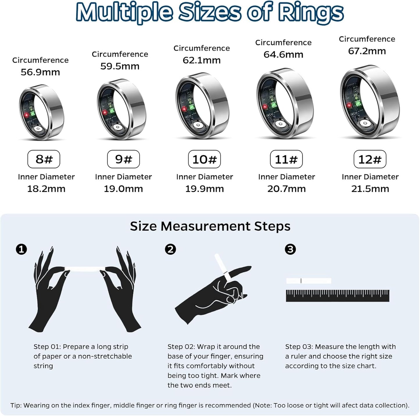 Elevate Your Health Game with the Smart Ring! 💍✨ Track Sleep, Heart Rate, and More - Waterproof & Stylish for All Activities! 🔋💪 #FitnessGoals #SmartTech