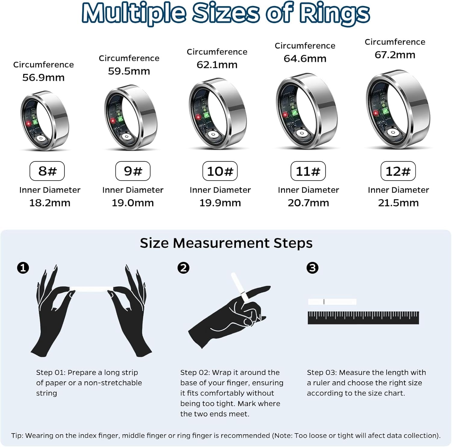 Elevate Your Health Game with the Smart Ring! 💍✨ Track Sleep, Heart Rate, and More - Waterproof & Stylish for All Activities! 🔋💪 #FitnessGoals #SmartTech
