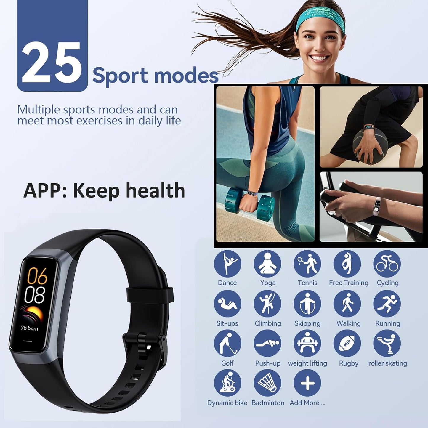 Stay Fit and Stylish! 💪✨ Check out our sleek AMOLED Health & Fitness Tracker for both men and women! With 25 sports modes, heart rate & blood pressure monitoring, and more! 🏃‍♂️⏱️ #FitnessGoals #HealthTracker