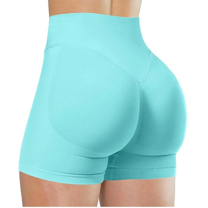 Summer High Waisted Yoga Shorts Fashionable and Sexy Running Fitness Pants Solid Color Yoga Leggings Customizable Labels